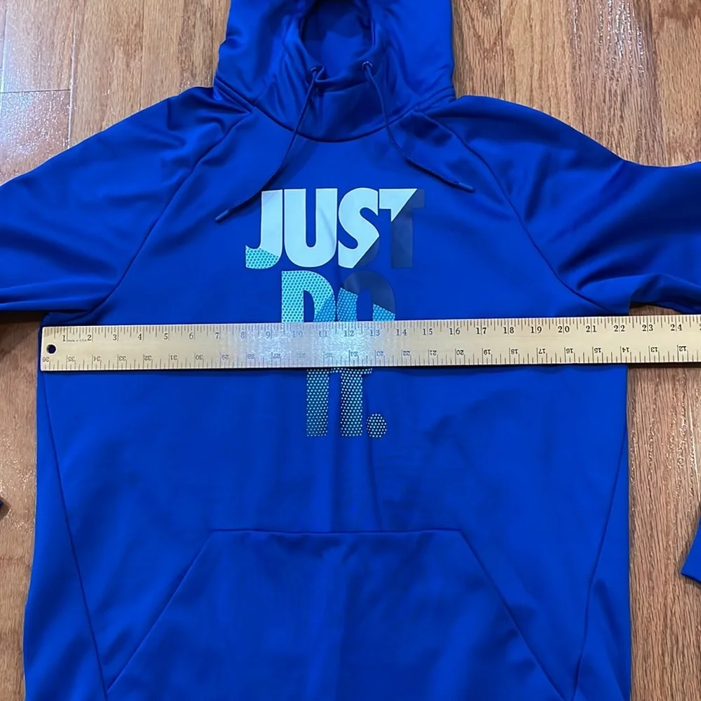 Nike Dri-Fit Blue Hoodie Sweatshirt Size Large - Picture 4 of 13